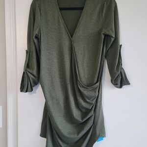 Cupshe Olive Long Sleeve Dress